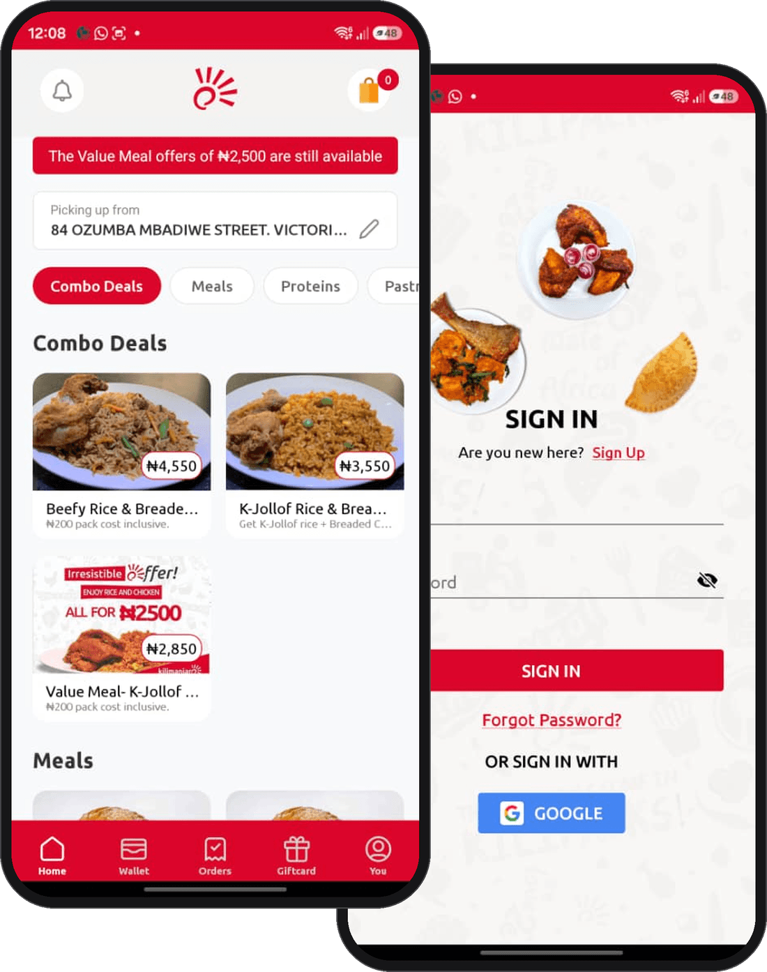 Kilimeals Restaurant App